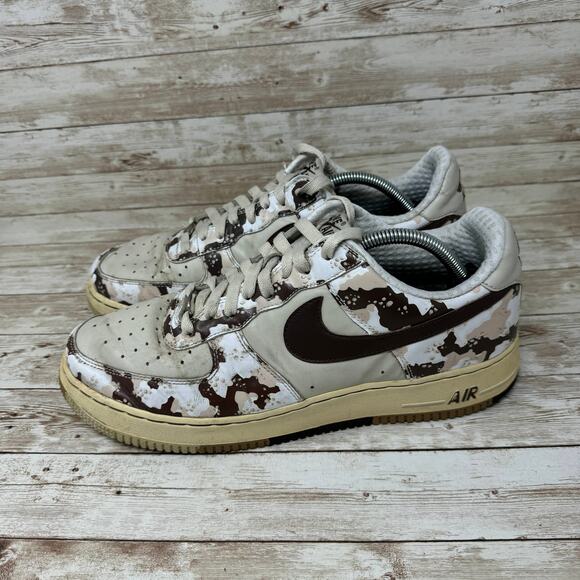 Nike Air Force 1 Low 313641-221 Brown Desert Chip Camo Sneakers Men's Size 11.5 - Picture 3 of 8